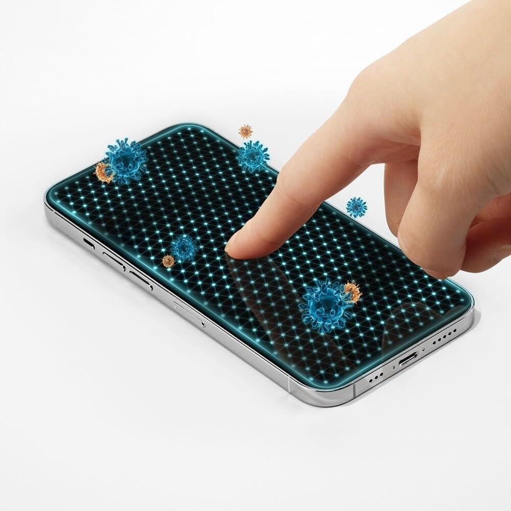 Folie de Protectie din Sticla Securizata compatibila cu iPhone 16 Pro, Protectie Profesionala, Full Cover, Anti Zgarieturi, Anti Socuri, Full Glue, Transparenta