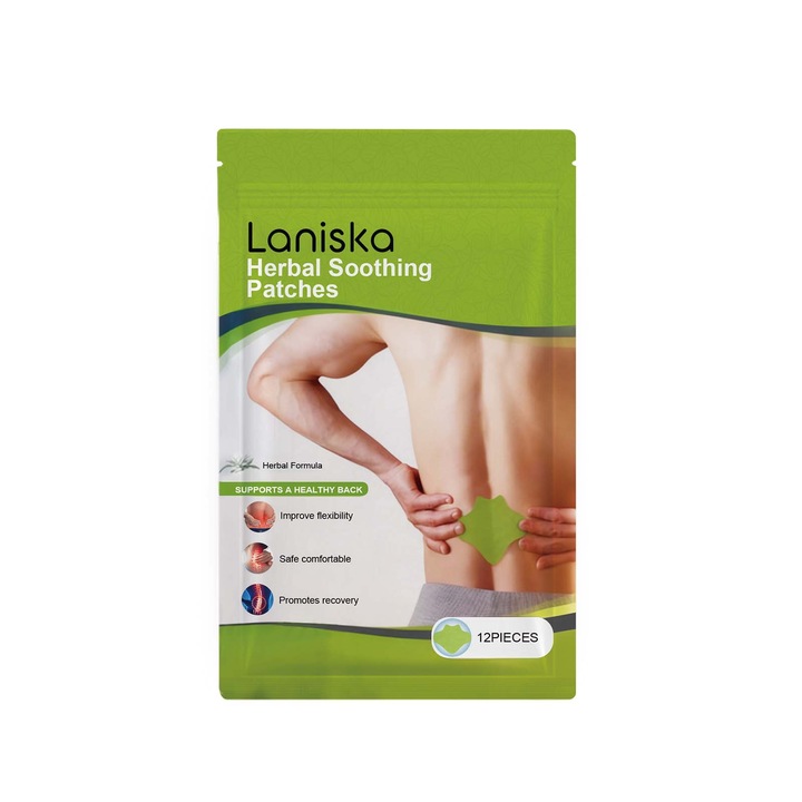 Set 12 Plasturi Lombari Naturali, pentru Relaxare, Formula Naturala, Laniska