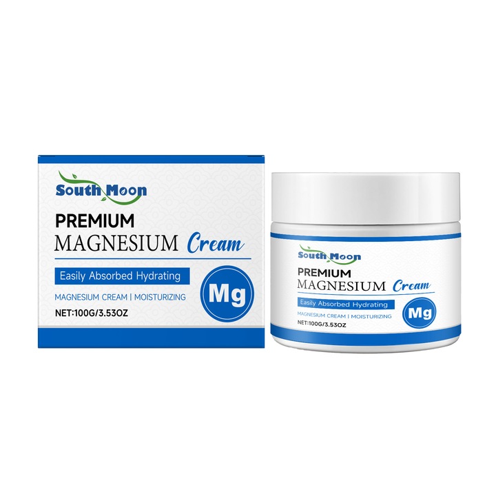 Crema de magneziu, cu saruri minerale din Marea Moarta, usor absorbanta, cu vitamina E, extract de aloe, 200ml, South Moon