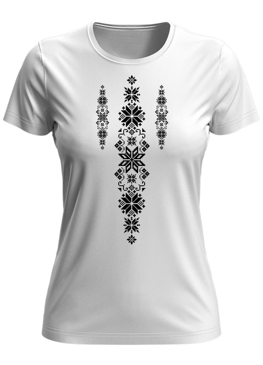 Tricou Traditii Romanesti, femei, Alb