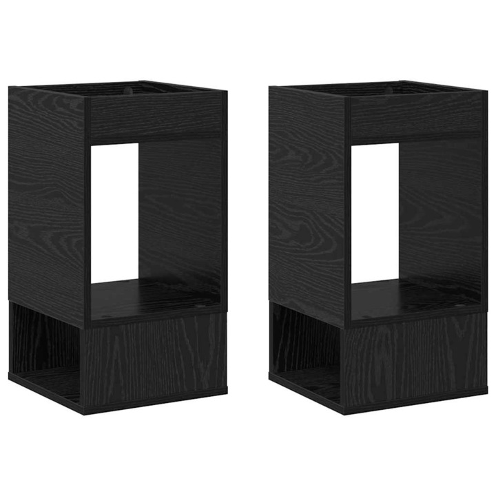 Крайна масичка vidaXL, 2 pcs Черния дъб 30 x 30 x 56 см Инженерно дърво
