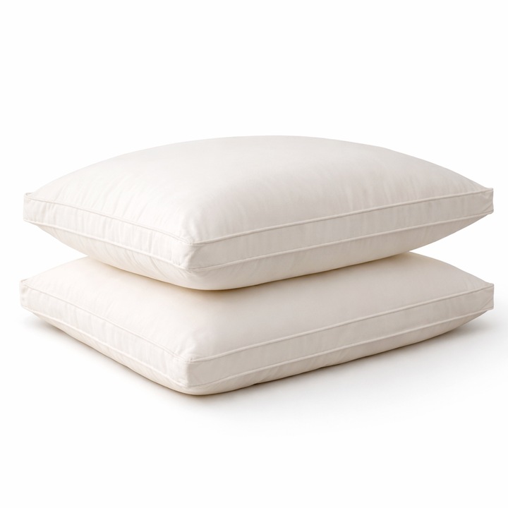 Set 2 Perne Puf si Pene de Gasca 50x70 cm Tip Hotel, Margine Inalta