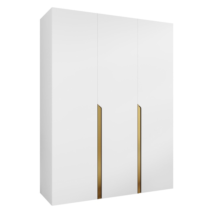 Dulap Frokow 1 150 MIRJAN 24 alb + auriu, 52x150x202 cm