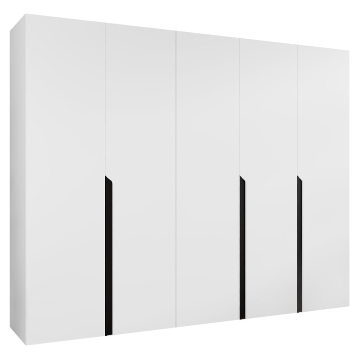 Dulap Frokow 1 250 MIRJAN 24 alb + negru, 52x250x202 cm