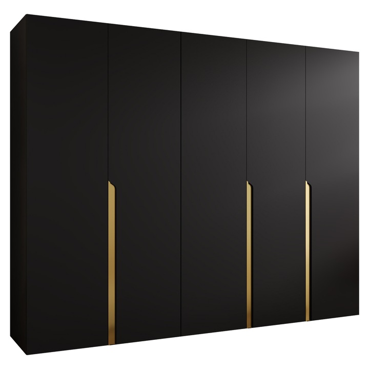 Dulap Frokow 1 250 MIRJAN 24 negru + auriu, 52x250x202 cm