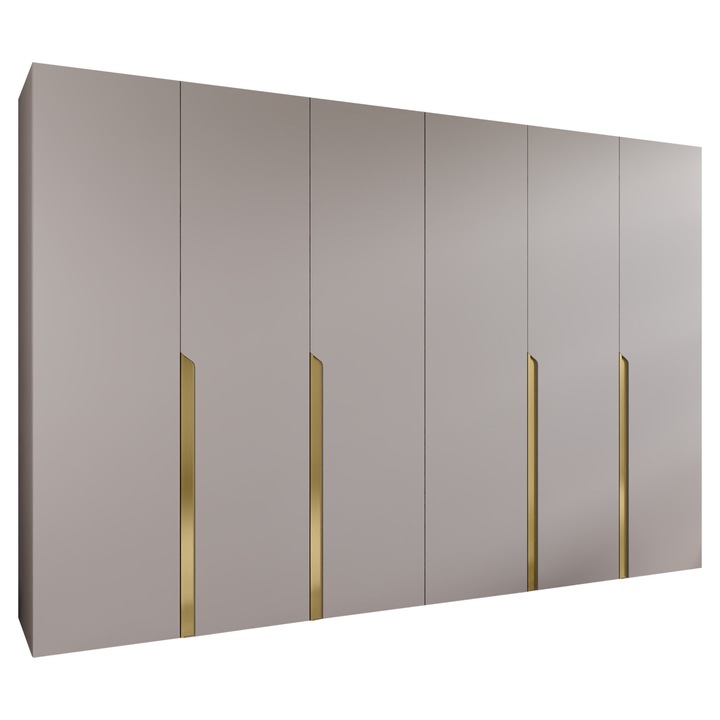 Dulap Frokow 1 300 MIRJAN 24 casmir + auriu, 52x300x202 cm