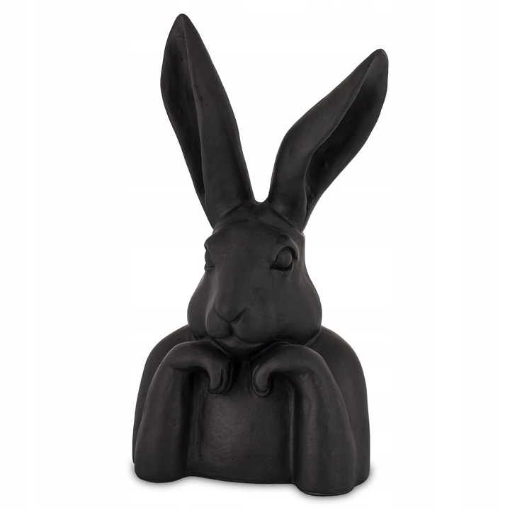 Dekorációs figura, Art-Pol, nyúl, fekete, 47,5x26cm