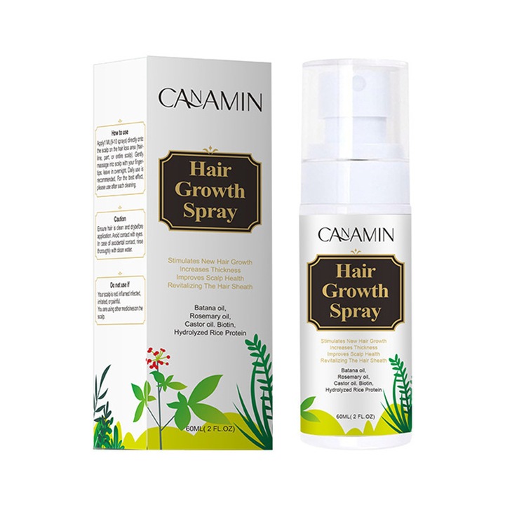 Spray pentru par cu 5% Minoxidil, Ingrijire, curatare si netezire, 60ml