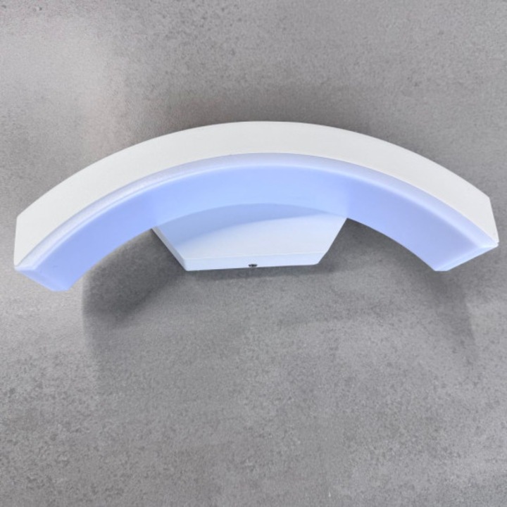 Aplica LED de exterior concava ALBA, 24W=160W, 3000K, lumina calda, 2160Lm, IP65