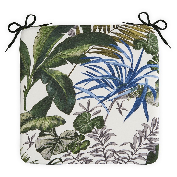 Perna patrata scaun gradina/terasa, Maison Mex BLISS BLUE, L.40 l.40 H.4 cm, albastru