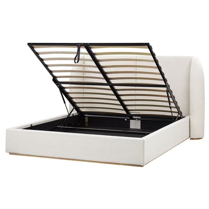 Pat otoman Monestier 160 x 200 cm Alb-murdar