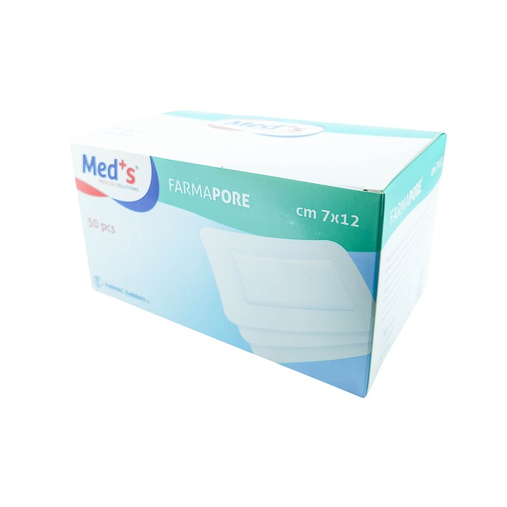Plasture steril autoadeziv Farmac Zabban, 7x12cm, hipoalergenic, 50 buc, alb