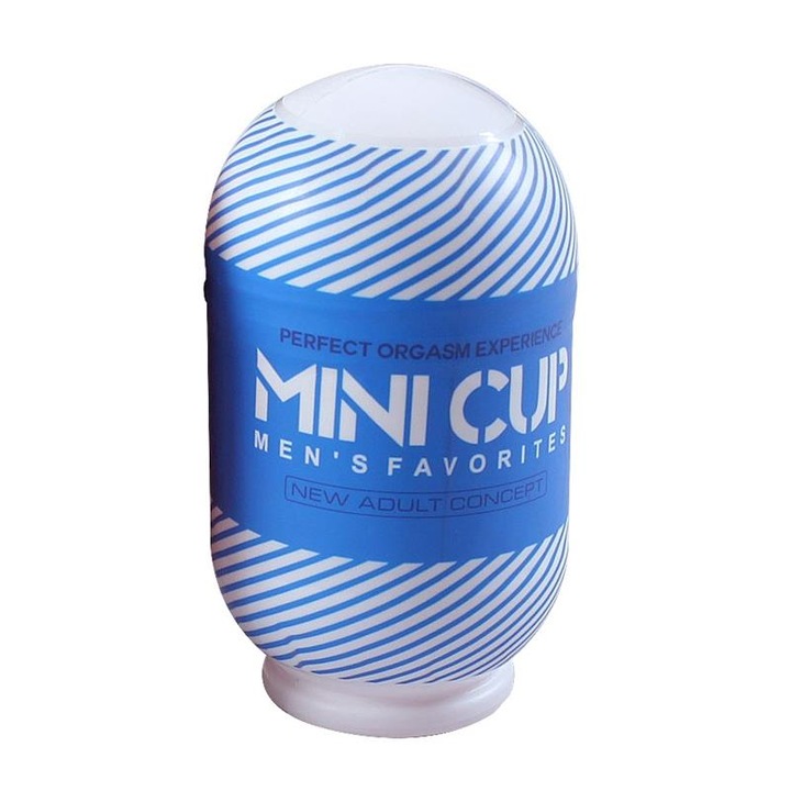 Masturbator masculin Mini Cup, interior texturat, discret, 8.5cm x 4.5cm