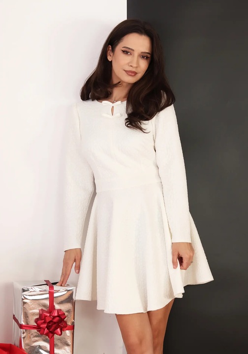 Rochie scurta clos eleganta alba 1423, Alb