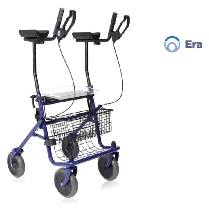 Cadru de mers Era, pliabil, 4 roți 20cm, suport antibrahial, frâne duble