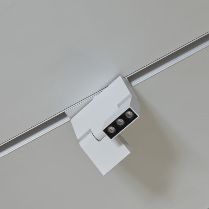 Spot Led liniar Dublu Grila pe Sina Magnetica Directionabil (180°/180°) 6W 480lm 4000K 48V L12.1cm ALB M-LINE