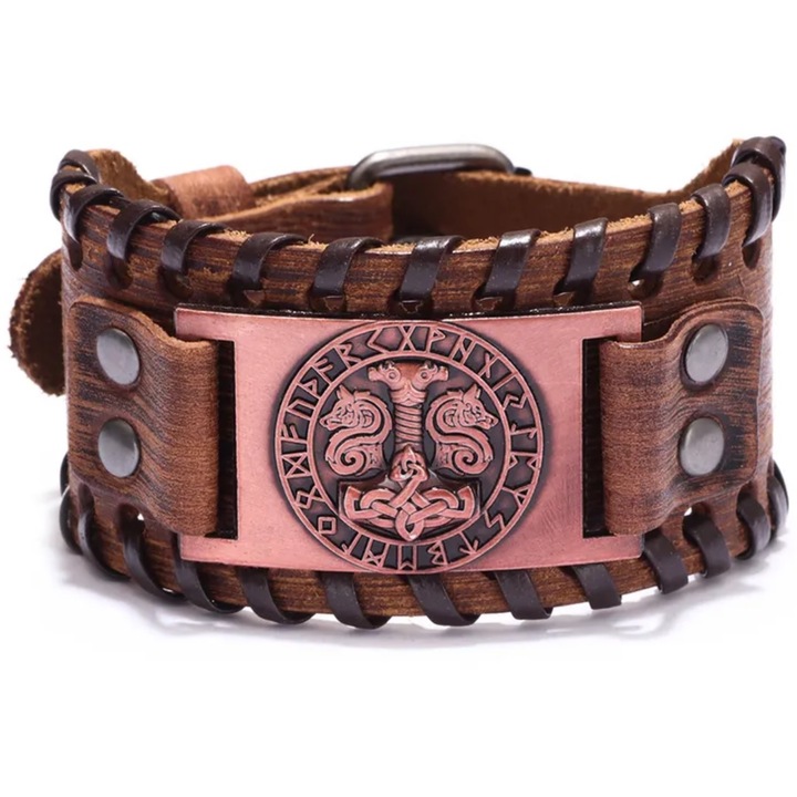 Bratara Etnica, IZMAEL, 27x3.8cm, maro