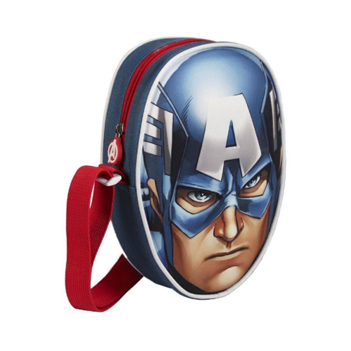 Iskolatáska, Copiidevis, 3D Táska, Amerika Kapitány, 23x19x3cm