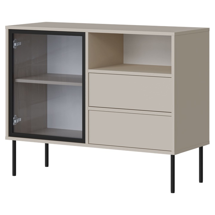 Comoda living 100 Tugba 1D2S, MIRJAN 24, casmir, 40x100x80 cm