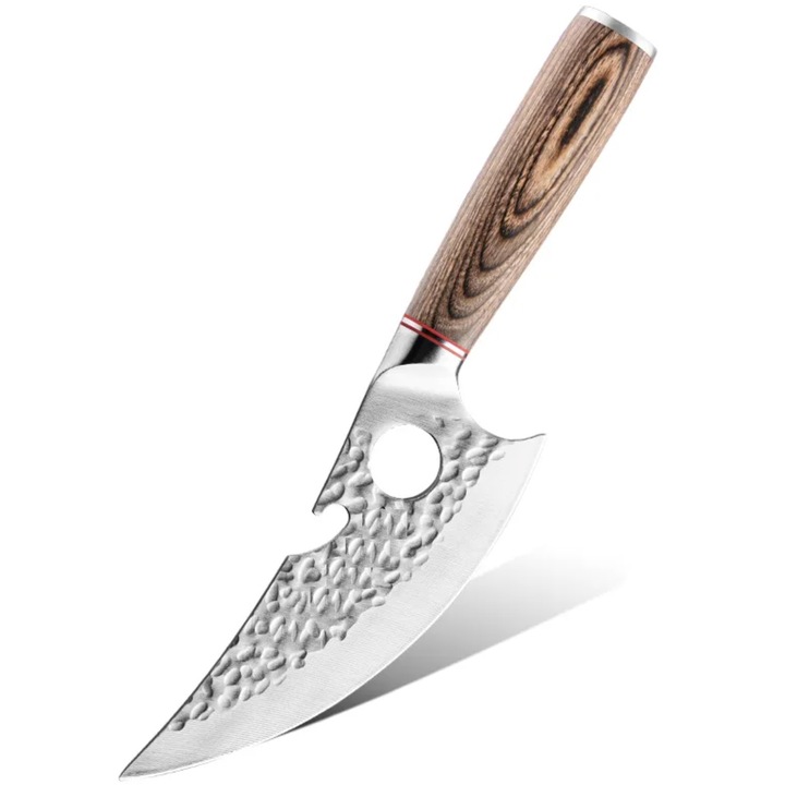 Cutit de bucatarie IZMAEL SE-35045, otel 4Cr13Mov, maner lemn, maro, 24, 2cm