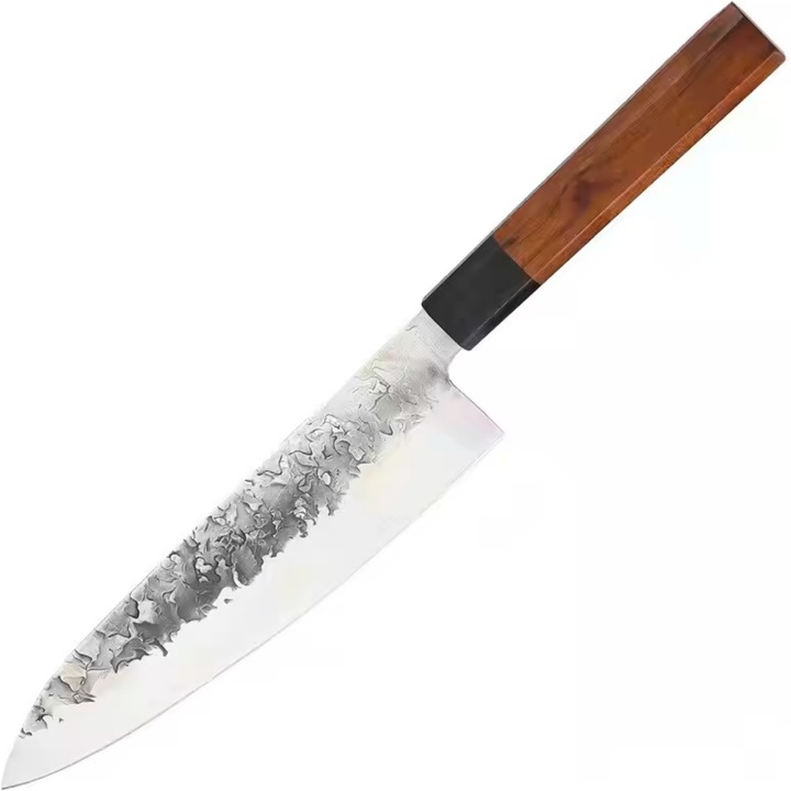 Cutit de bucatarie IZMAEL, Chef, otel carbon, 21cm, marron