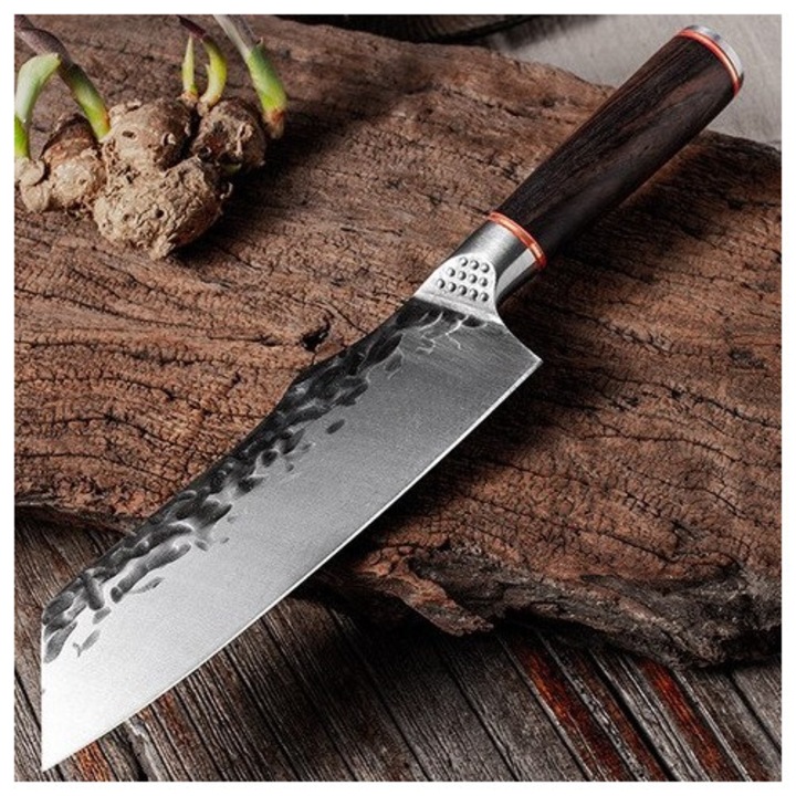 Cutit de bucatarie IZMAEL, 15, 9cm, argintiu cu maner maro