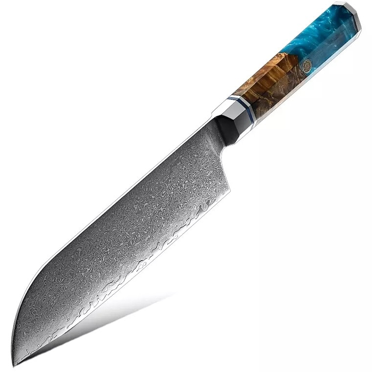 Cutit Santoku Sakai Takayuki Urushi VG-10, 17 cm, inox, maner din