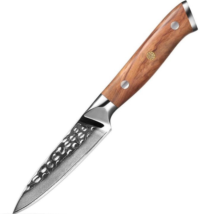 Cutit de bucatarie damasc IZMAEL ZA-37474, maro, otel damasc, 20x2.7cm