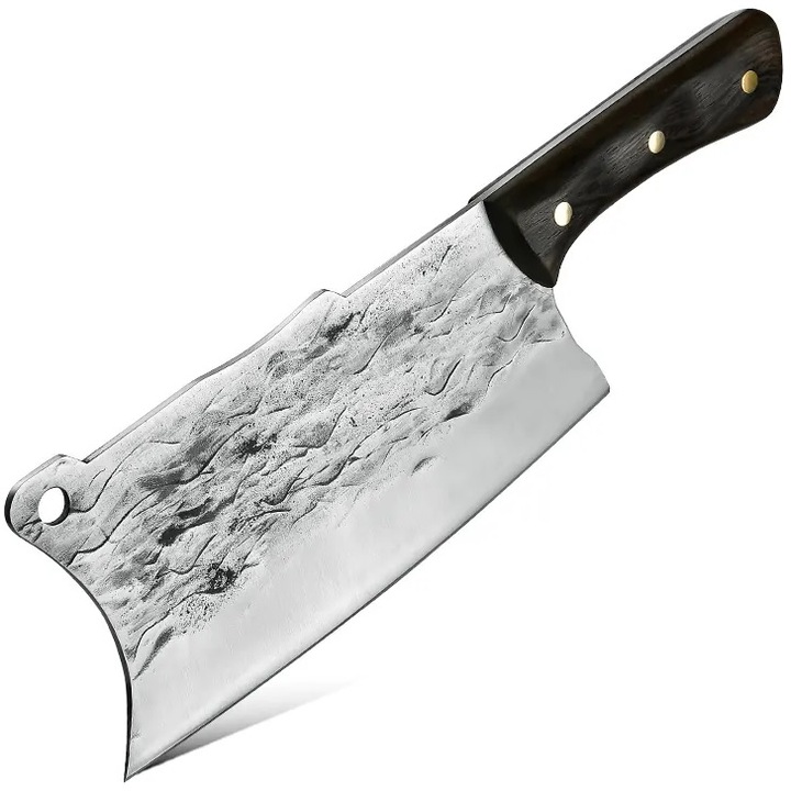 Satar de bucătărie IZMAEL, KA-27650, inox, 20.5cm, maro