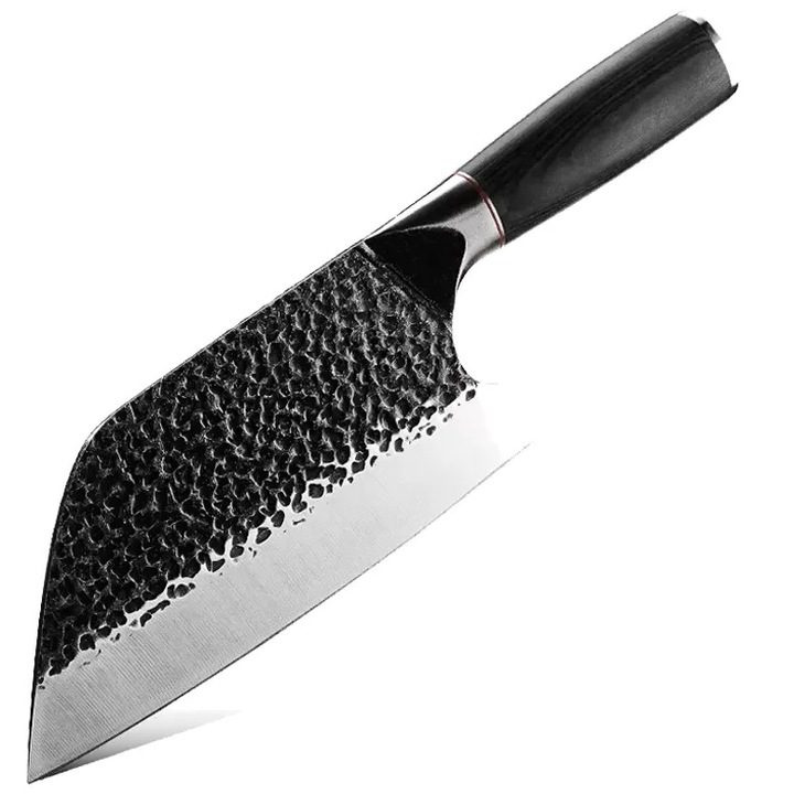 Satar de bucatarie IZMAEL UC-27621, otel carbon, maner Pakkawood, negru, 30, 5x19cm