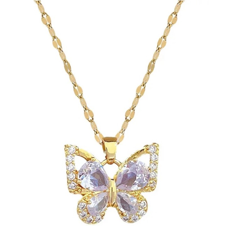 Colier IZMAEL LY-29397, aur, cristal, 36cm + 5cm