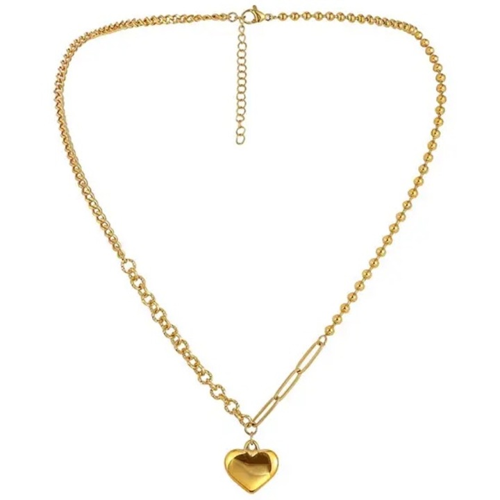 Colier IZMAEL ZH-26906, aurie, 36x4cm, pandantiv in forma de inima