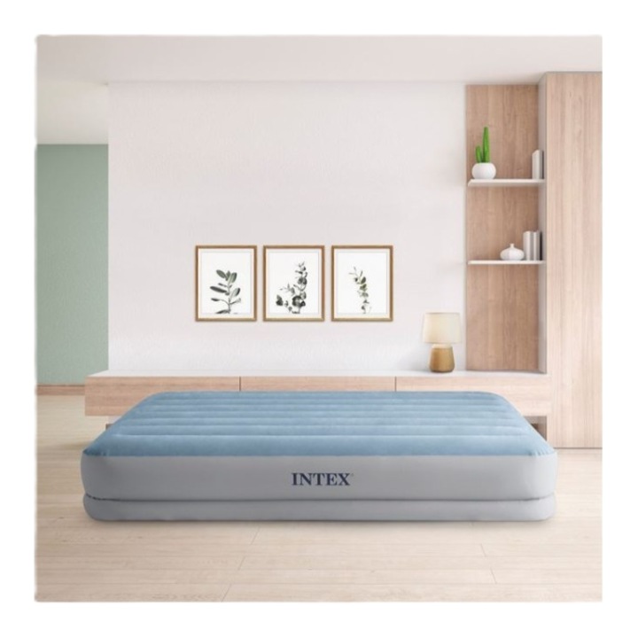 Надуваем дюшек Двоен DURA-BEAM Plus с вградена помпа 2.03x1.52x0.36м - Intex