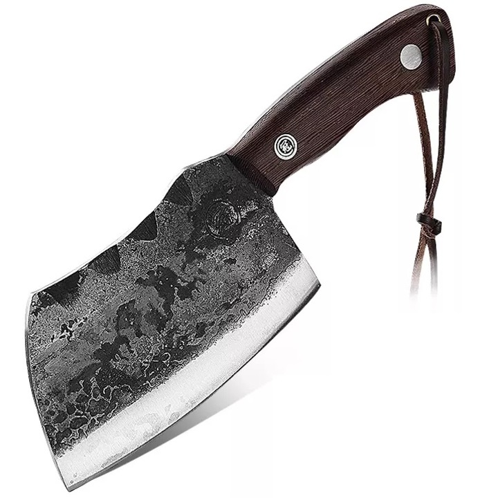 Fierastrau de bucatarie IK-19960, IZMAEL, otel carbon, 23, 5x13cm, argintie cu maner maro