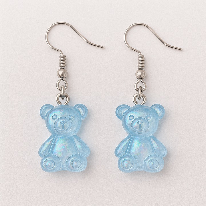 Cercei suspendați, IZMAEL, CB-38725, metal, albastru