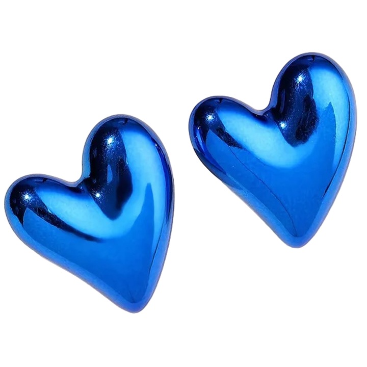 Cercei IZMAEL AD-33360, albastru, 3x2, 5cm