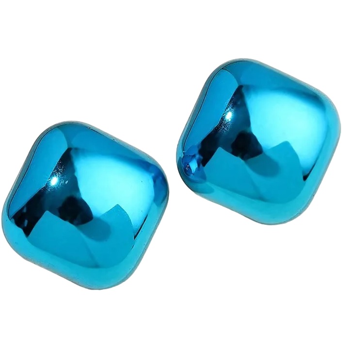 Cercei IZMAEL AD-33356, albastru, 2x2cm