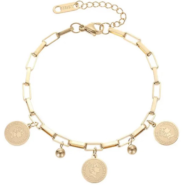 Bratara IZMAEL EL-34184, aurie, inox, 15cm+5cm