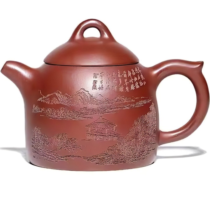 Ceainic IZMAEL DA-37631, argilă purpurie, 300 ml, maro, 14x10x8cm