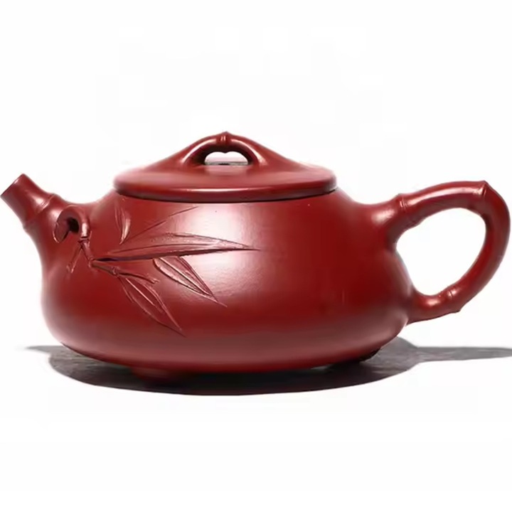 Чайник IZMAEL ZH-37638, керамичен, мотив бамбук, 250мл, кафяв/червен