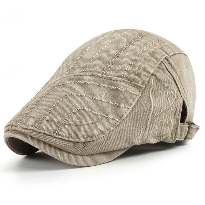 Bereta bărbătească IZMAEL PO-26039, maron deschis, 56-60cm, bumbac și lână