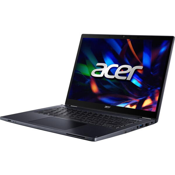 Laptop Acer TravelMate TMP414-53 cu procesor Intel Core i5-1335U, 14", WUXGA, 16GB RAM, 1TB SSD, Windows 11 Pro, Quiet Blue