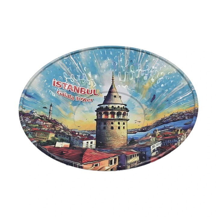 Set 2 farfurioare metalice EHA pentru ceai turcesc, 10x1.5cm, design elegant