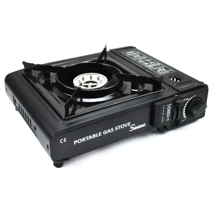 Aragaz portabil pe gaz MIHAI Q-WS155, 2900W, negru, 34x28x8cm