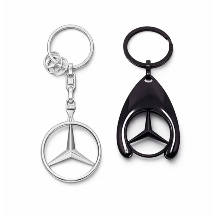 Két darabos DEPOX® kulcstartó készlet, gyűjtői kiadás, fém, ezüst/fekete