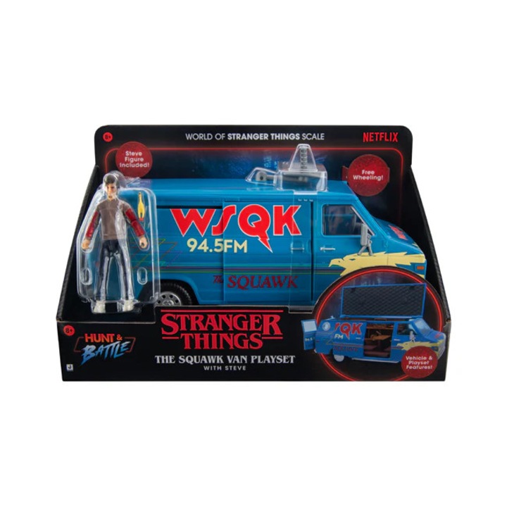 Фигурка Stranger Things, Jazwares, комплект с превозно средство и фигурка, пластмаса, многоцветен