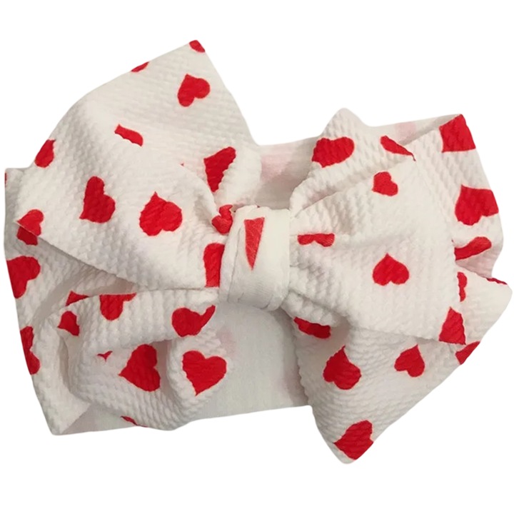 Bentita copii IZMAEL PR-38239, inimi, alb/rosu, 42-48cm