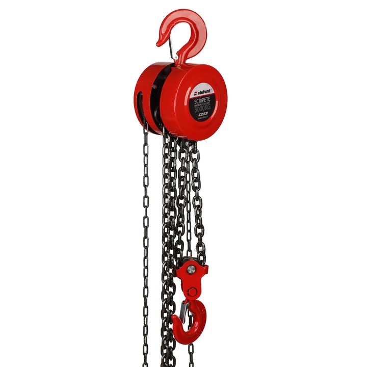 Macara manuala, palan tip scripete, ELEFANT EZS-3, 3000 kg, lungime lant 3 m