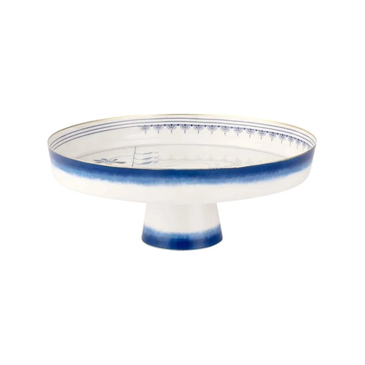 Tava din metal, Pip Studio, Blue, 30x30x12 cm, colectia Pip & The Blue Bird
