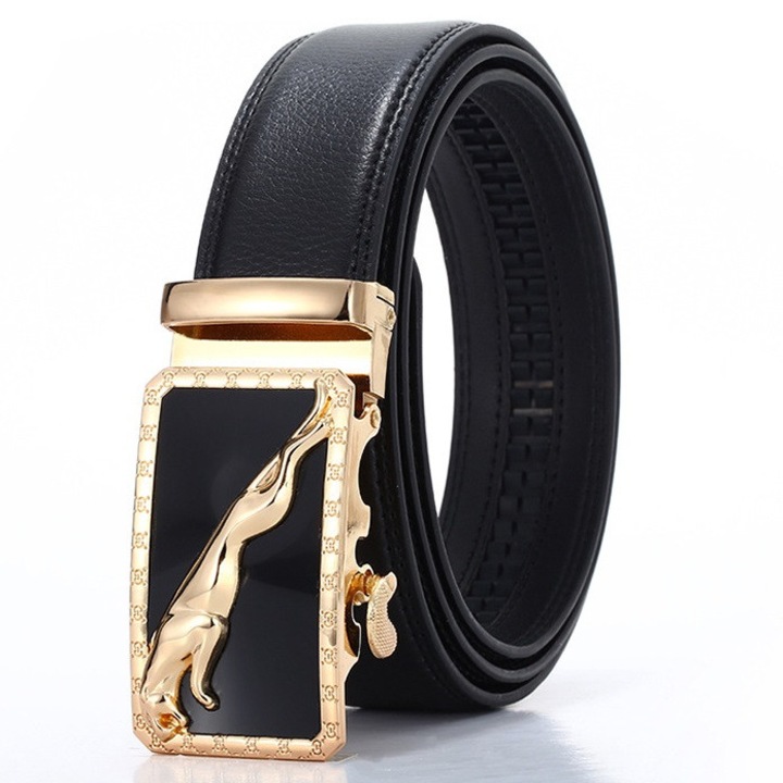 Férfi öv IZMAEL BO-5214 állítható, fekete/arany, 118cm